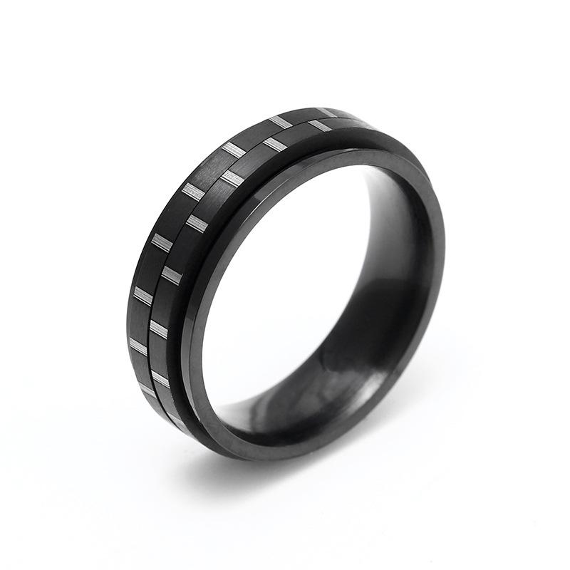 5 Mm 316l roostevabast terasest abielupael, numbrid, mustad lahedad punk-sõrmused meestele, naiste moeehted