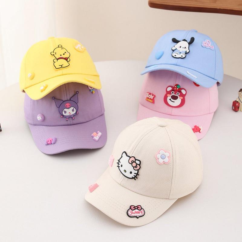Kids' Cartoon Baseball Cap - Cute, Windproof, Sun-Protective, Adjustable Duckbill Hat for Boys and Girls (Spring/Autumn)