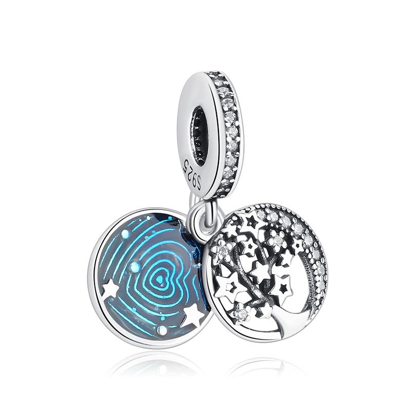 925 Silver Charm Love Star Moon Sun Spaceman Pendant Beads Charms Fit Original Bracelets Necklaces Jewelry For Women