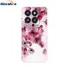 Phone Case For Xiaomi 14 Pro Case Soft Clear Painted Silicone Bumper Capa For Xiaomi 14 13T Mi 13T Pro Protect Transparent Cover