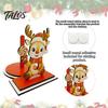 Wooden Kitchen Roll Dispenser Christmas Paper Towel Holder, Decorative Vertical Dispenser, Holder Stable Weighted Base Organizer for Holiday