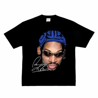 Mode Heren Dames T-shirt Rodman Amerikaans Straat Big Head Ronde Hals Korte Mouw Katoenen T-shirt Losse Streetwear Tops Kleding