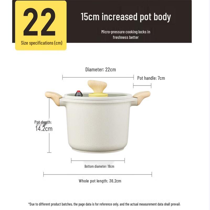 COOKER KING 22cm Non-Stick Micro-Pressure Stew Pot