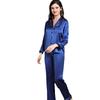 Women's Silk Pajama Set: Long Sleeve Two-Piece, 100% Mulberry Silk, Versatile for Home or Outdoors, Spring/Summer Style