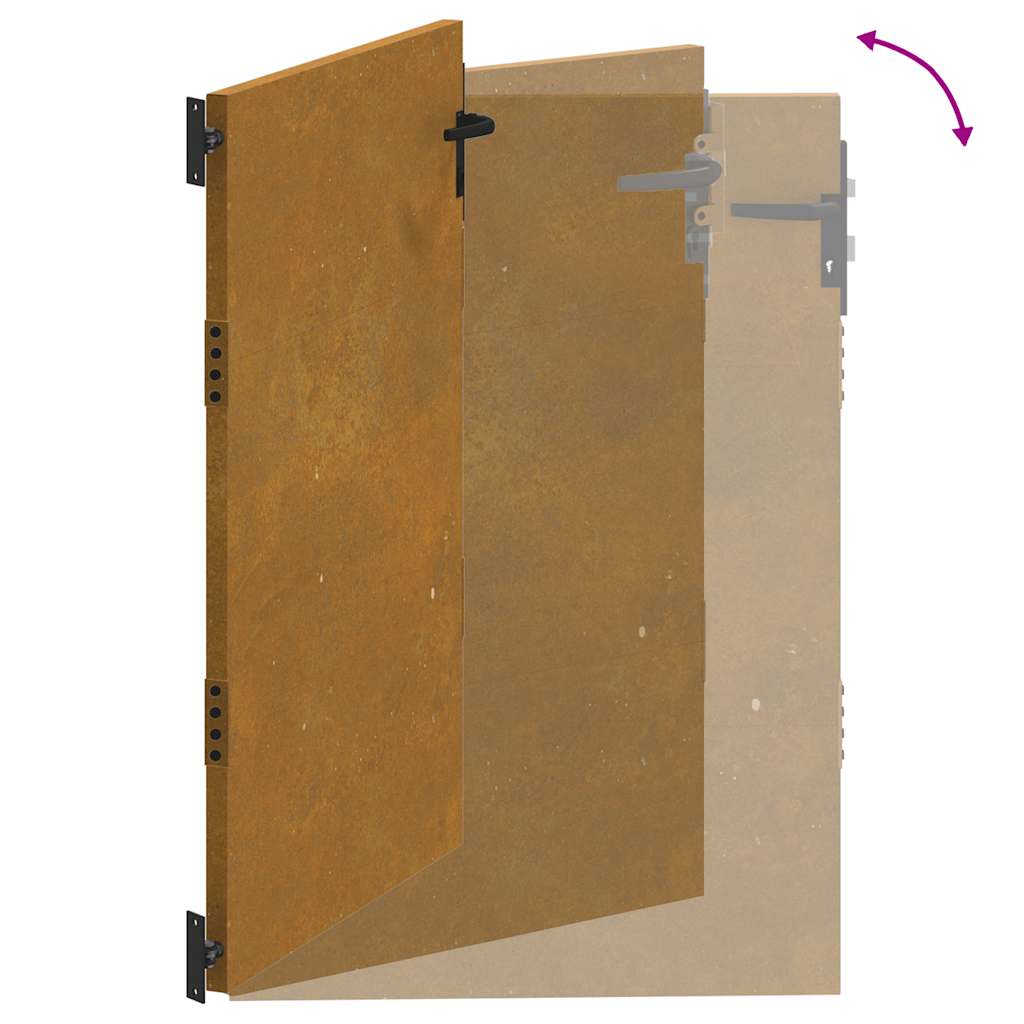 Garden Gate 85 X 125 Cm Corten Steel