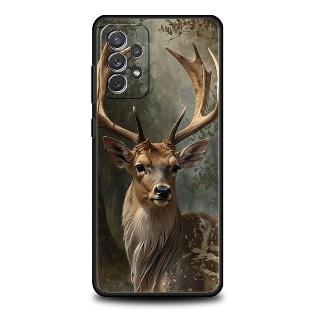 Deer Lichee Pattern Phone Case for Samsung Galaxy A55 A35 A15 A14 A13 A25 A54 A51 A71 A72 A73 A32 A52 A41 5G Soft TPU Shell Bags