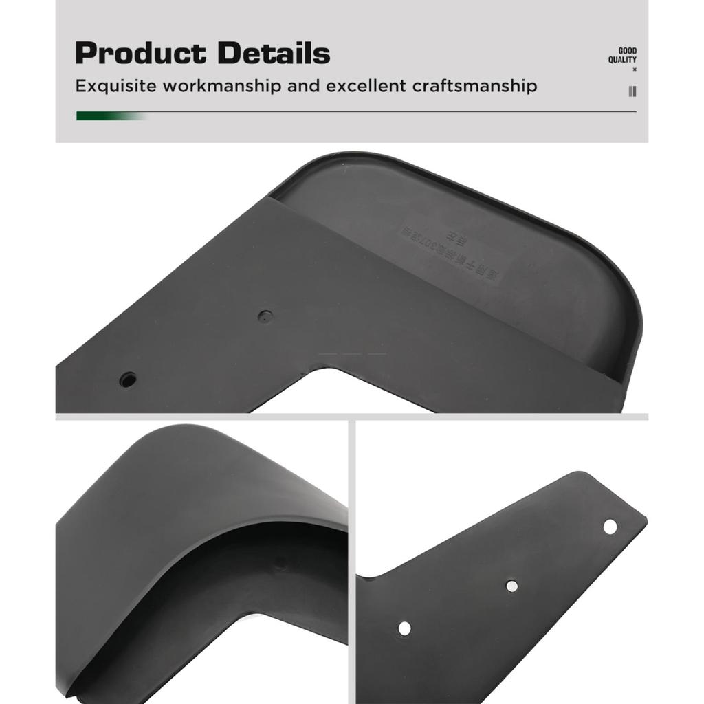 4PCS Splash Guards Mudguards Compatible with For Peugeot 307 2000 2001 2002 2003 2004 2005 2006 2007 2008 2009 2010 2011