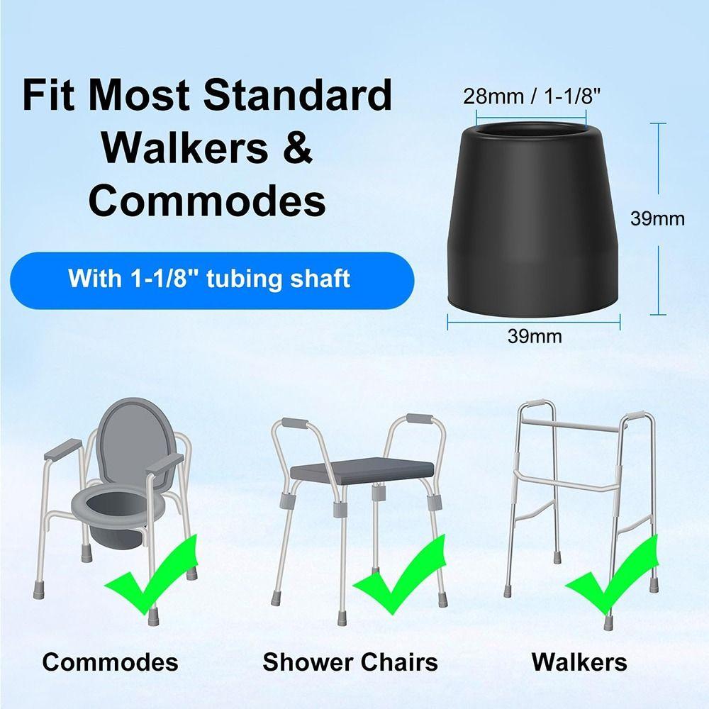 Tappi di Ricambio in Gomma Piedini 28mm Copertura Gamba Sedia Doccia Sgabelli Sedile da Bagno