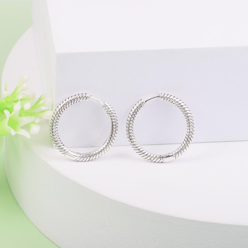 Hoop Earrings 925 Sterling Silver Wedding Earings for Women Jewelry Ear