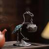 Chinese Style Incense Burner Zinc Alloy Red-crowned Crane Incense Holder Beautiful Design Accessories Incense Burning Gifts
