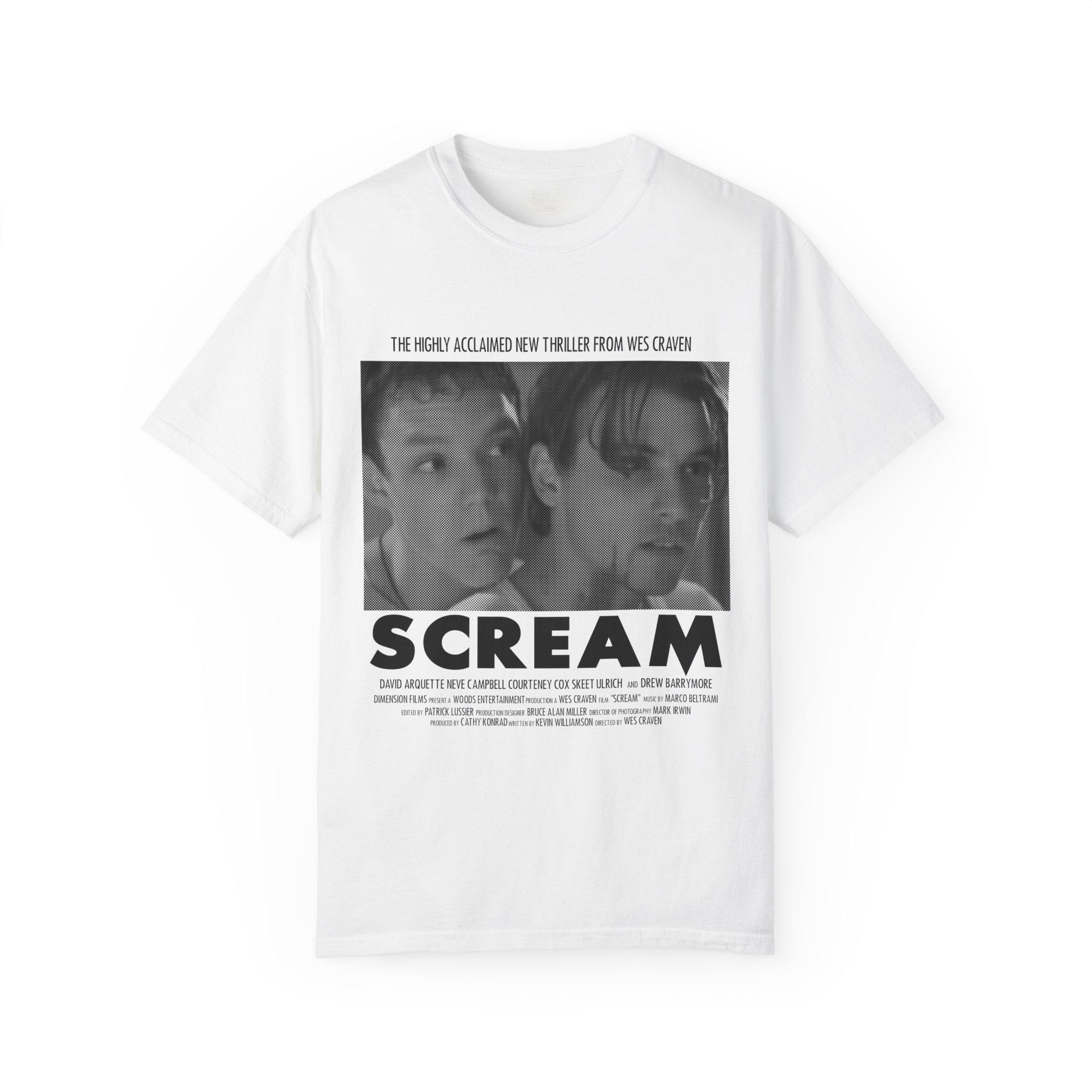 

2026 Summer Retro Womens Scream Movie TShirt Unisex Cotton and Breathable Short Sleeve Oversized Loose Casual 4XL