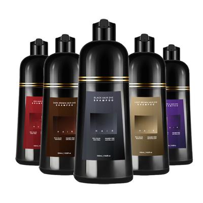Shampooing colorant Shampooing doux et rapide à colorer Non irritant Teinture noir/marron/marron clair/rouge/violet