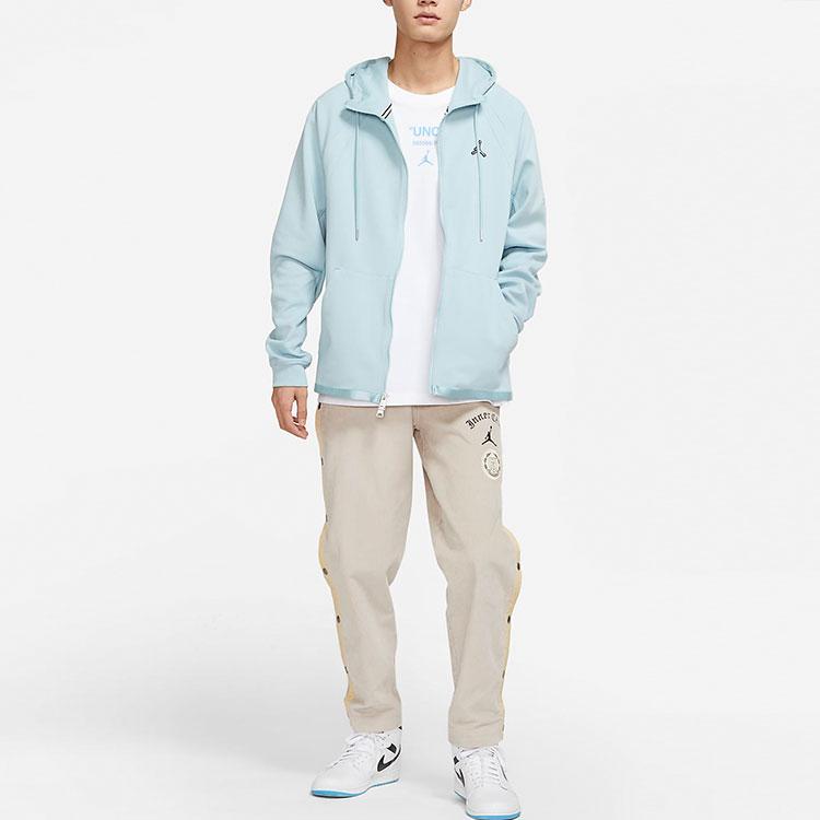 Jordan Essentials Solid Logo Hooded Jacket Men Jackets Blue DJ0885-366