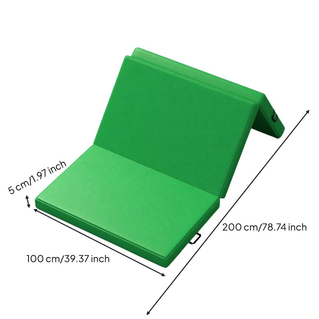 ThreeFold Exercise Mat Foldable Folding Easy to Clean for Gymnasts, Yogis, Home Gym,