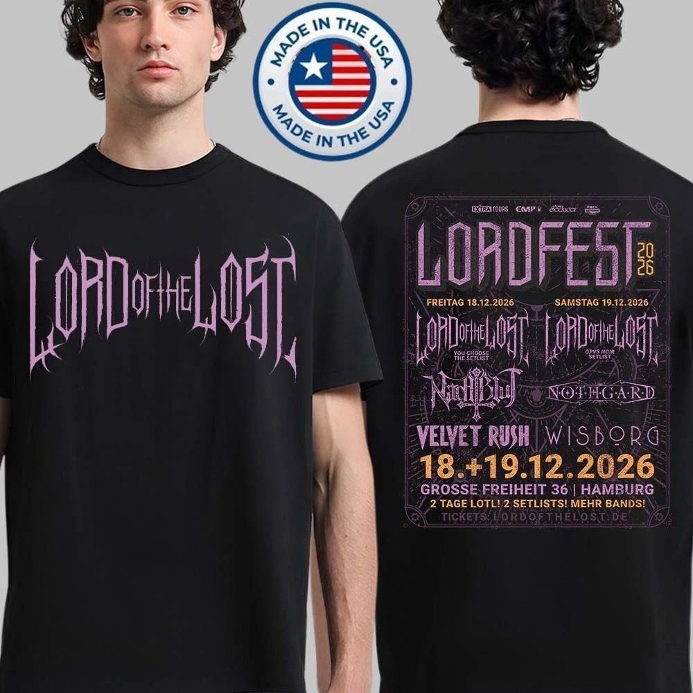 Lord Of The Lost Lordfest 2026 Full Lineup In Hamburg Germany T-Shirt PP2938 XXXXL