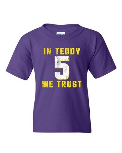 In Teddy We Trust Quarterback Minnesota Football Fan DT Youth Kids T-Shirt Tee Unisex T-Shirt XXXL