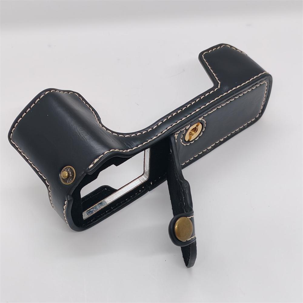 

PU Leather Camera Half Case For Olympus EM5III E-M5 Mark III Protective Base Battery Opening Cover чёрный