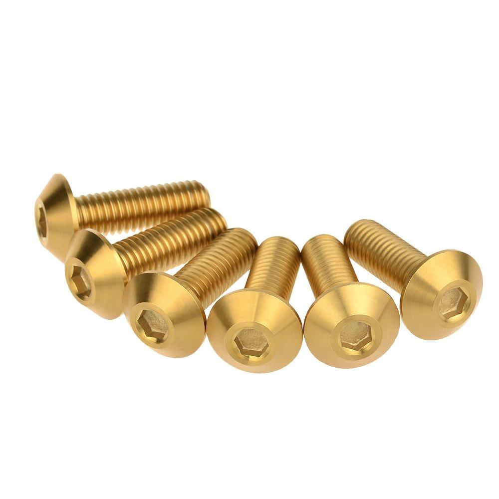 Dingtai rotor bolt M8x25mm titanium button head P1.25mm 6 pieces