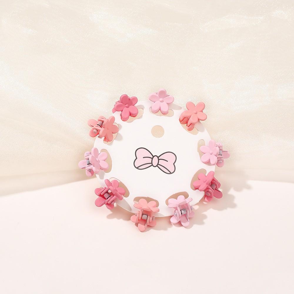 10 Pcs/set Cute Flower Stars Small Hair Claws for Girls Kids Hair Pins Colorful Hair Clips Crabs Fashion Hair Accessories