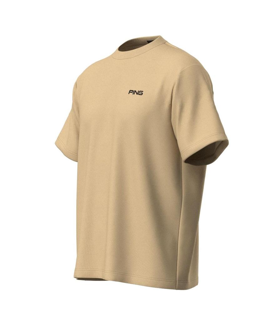 Short Sleeve Printed Up Golf S [Pin Apparel] Men's T-Shirt (Set Compatible) / / 621-4264801 040_Beige