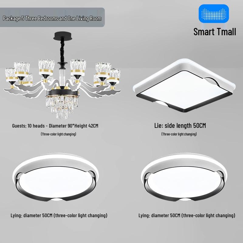 Chinese Style Luminous Crystal Chandelier: Modern Luxury Lighting for Living Rooms and Halls