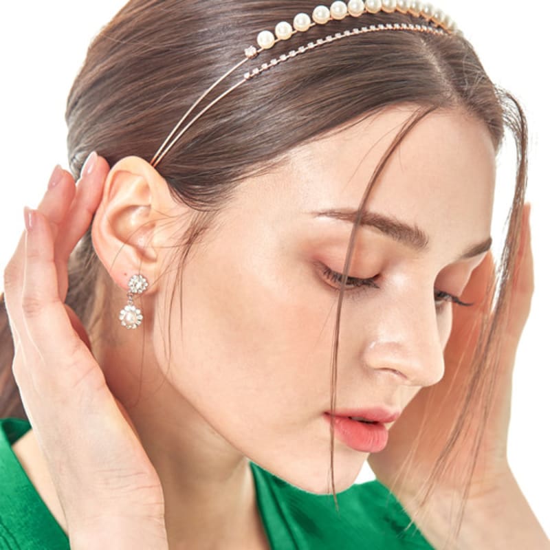 ctwins layered pearl hairband
