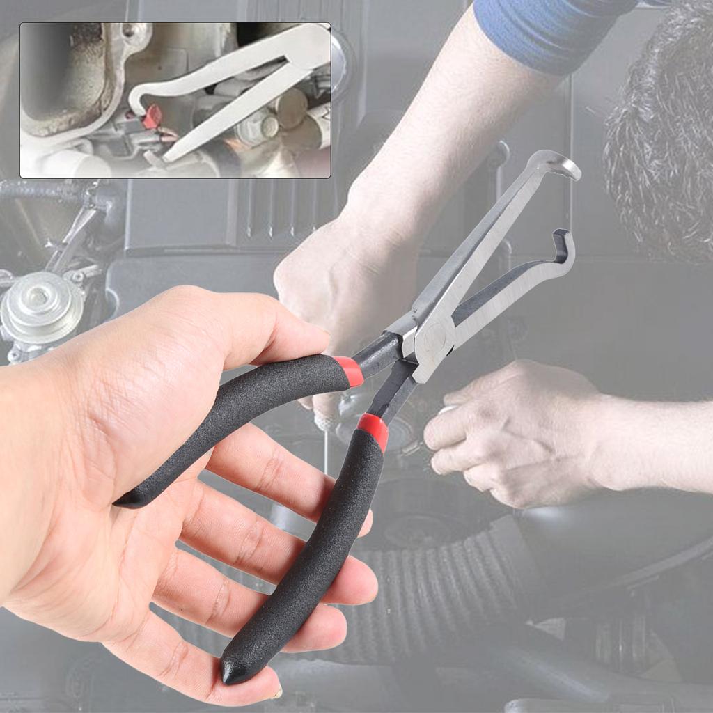 8Inch Electrical Disconnect Pliers Automotive Connector Tool High-strength Cutoff Plier for Push Tab Plugs