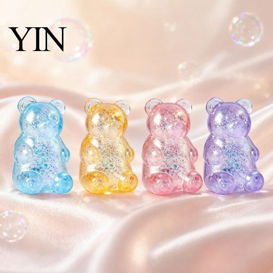 Bär Dekompressionsspielzeug Mini Klar Quetschspielzeug, Stressabbau Sitzender Sensorischer Ball Weich Dehnbar Zucker Fidget Partygeschenke Anti-Stress