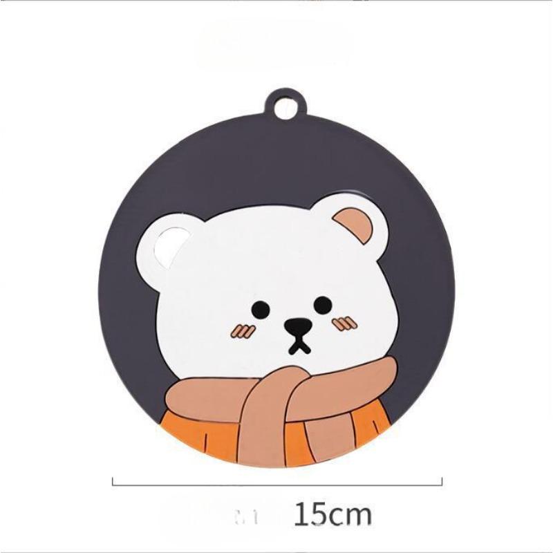 Cartoon Hitzebeständiges Pad Niedlich und Rutschfest Haushalt Küche Anti-Verbrühungs-Pad Silikon Untersetzer