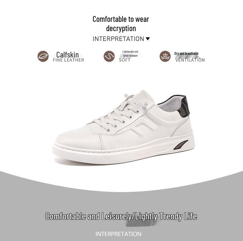 Autumn 2025 Trendy Men's Genuine Leather Slip-on Casual Sneakers 1292