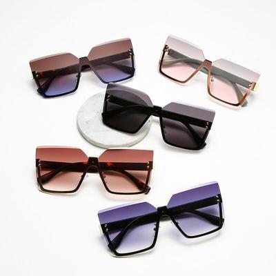 Ladies Rimless Oversized Fashion Sunglasses Trend Driver Driving Glasses Outdoor Cycling Sports Fishing Sunglasses UV400