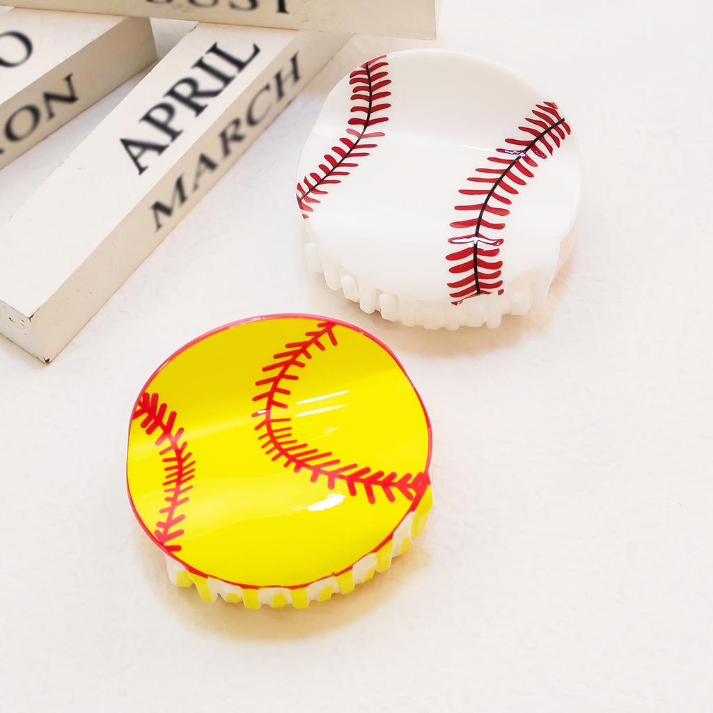 Y2K Acrylic Large Hair Clip Fashion Shark Clips Basketball Football Rugby Girls Hair Claw Hair Accessories for Women