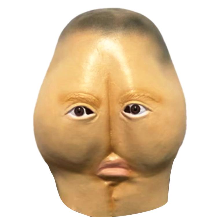 Funny Double Chin Mask for Parties, Prank Props, New Halloween Horror Mask