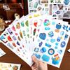 Stationery Supplies 50 Pages Stickers Book, Korean Style Decorative Stickers, Aesthetic Decals DIY Vinyl for Scrapbooking And Junk Journaling Cute Cat