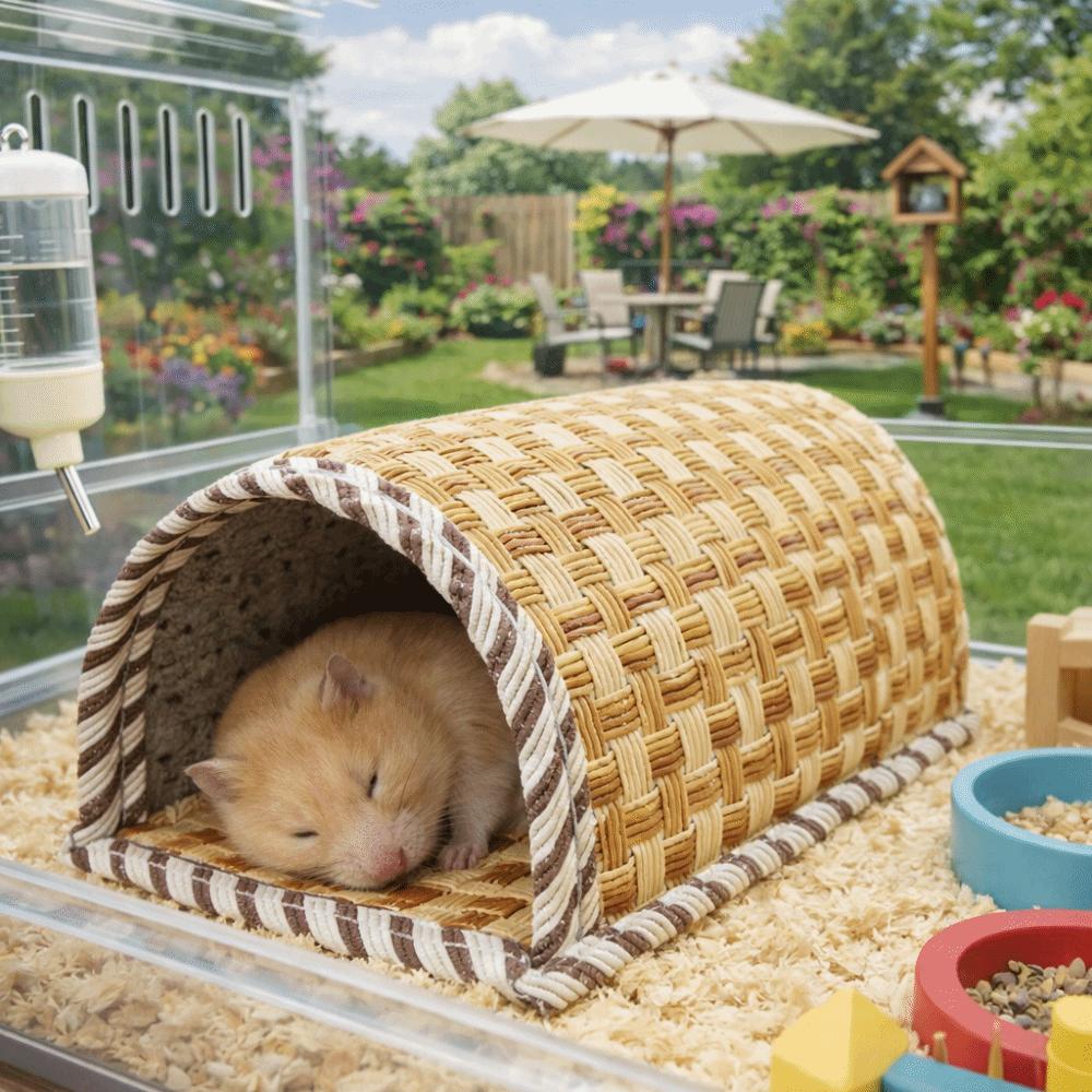 Breathable Pet Cave Nest Scratch Resistant Guinea Pig Tunnel Hamster Rest Shelter  Cage Accessory