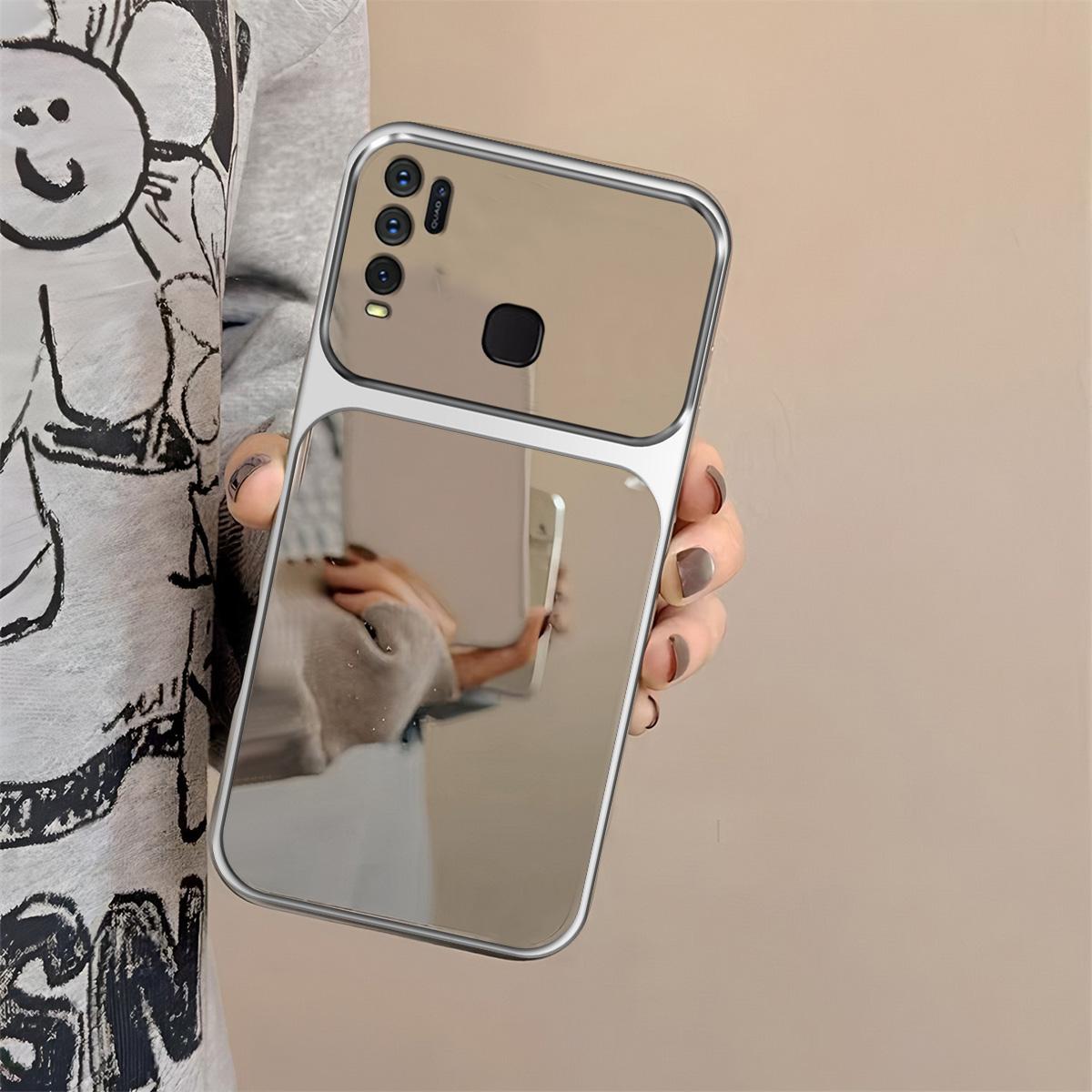 Case for Vivo Y50,Y30 4G Trending Big Window Cover Mirror Phone Casing Vivo Y50