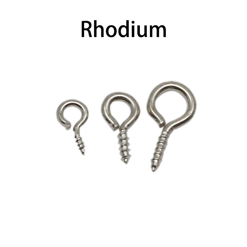 100-200Pcs Tiny Mini Eye Pins Screw Clasps Gold Connector Pendants Threaded Hooks For DIY Jewelry Making Findings Accessoies