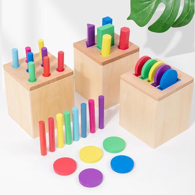 Gioco di Classificazione Montessori Educazione Precoce Lancio della Moneta Scatola di Classificazione Cognizione del Colore Blocchi di Abbinamento Forma Ausilio Didattico