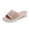 Fashion 2025 Summer Fashion Punk Style Rivet Design Word Slippers New Women's Leisure Wedge Multi-color Plus Size Beach Slippers