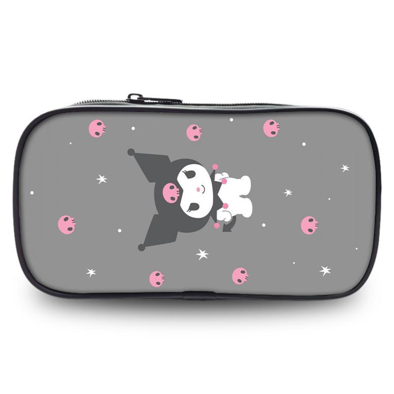 Cute Kuromi Pencil Case Sanrio Student Large Capacity Stationery Storage Bag