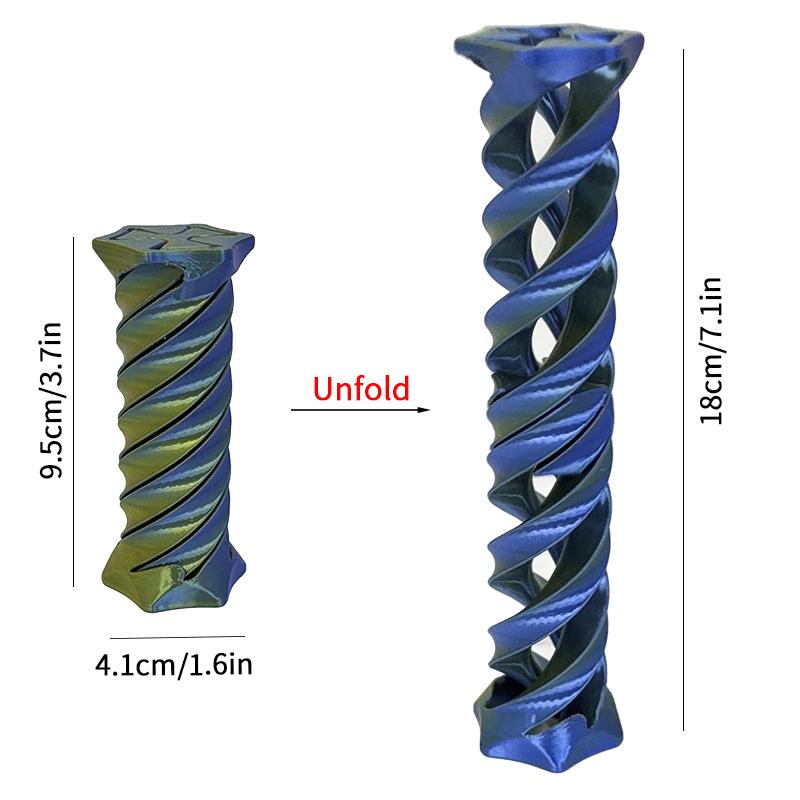 3D Printed Rotating Pyramid Toy 3d Spiral Cone Release Pressure Toys Desktop Accessorie Printed Through Pyramid Spiral Cone Toy