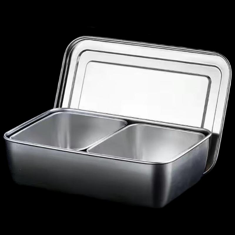 

Japanese Style 2-Compartment Steel Condiment Box