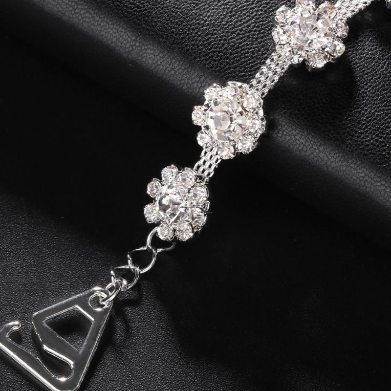 Rhinestones Bra Strap Invisible Shoulder Straps Adjustable Anti-Slip Bra Belt for Women Girls Crystal Shoulder Chain