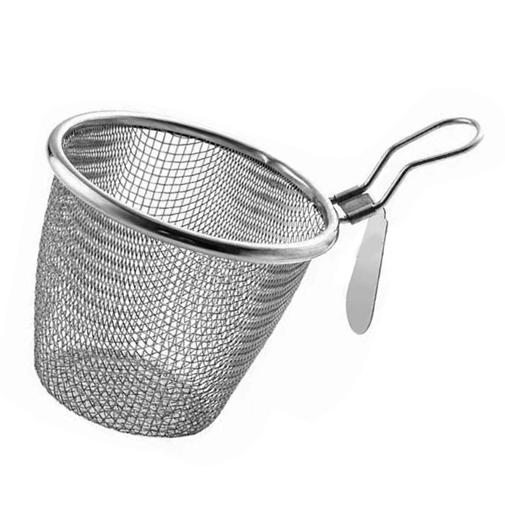 Fritteusenkorb Rund 304 Edelstahl Frittierkörbe mit Griff für Pommes Zwiebelringe