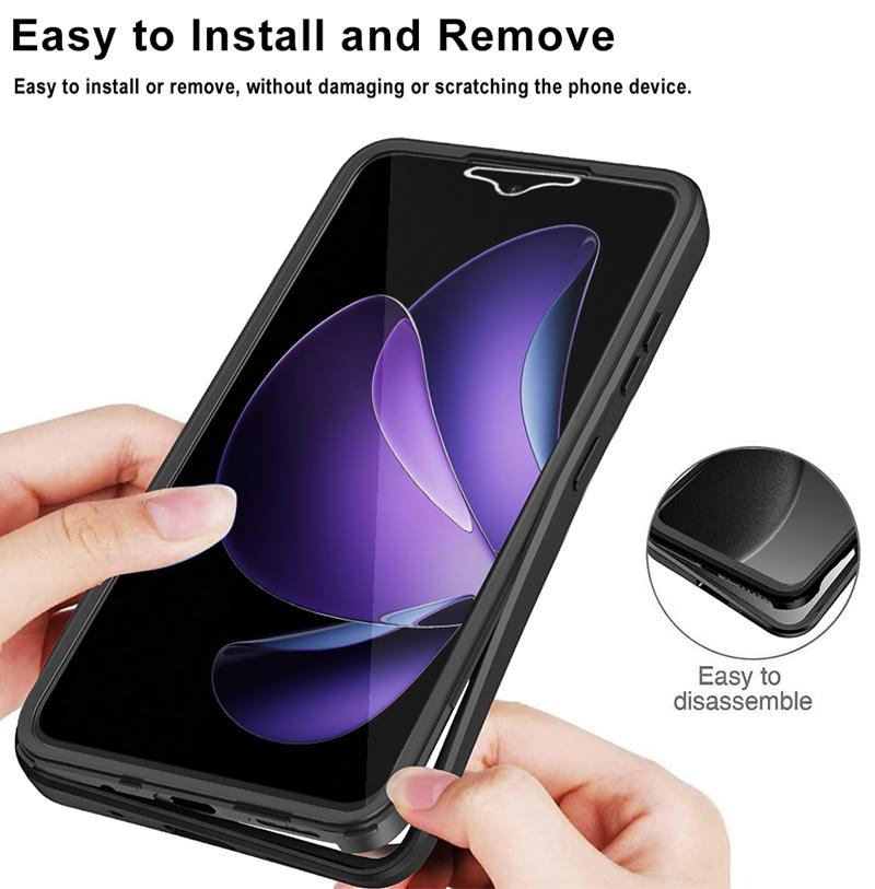 For OPPO Reno 13F Case 360 Full Protect Phone Cover For Reno 13F 13 F Reno13F Clear Screen With Silicone Bumper Funda