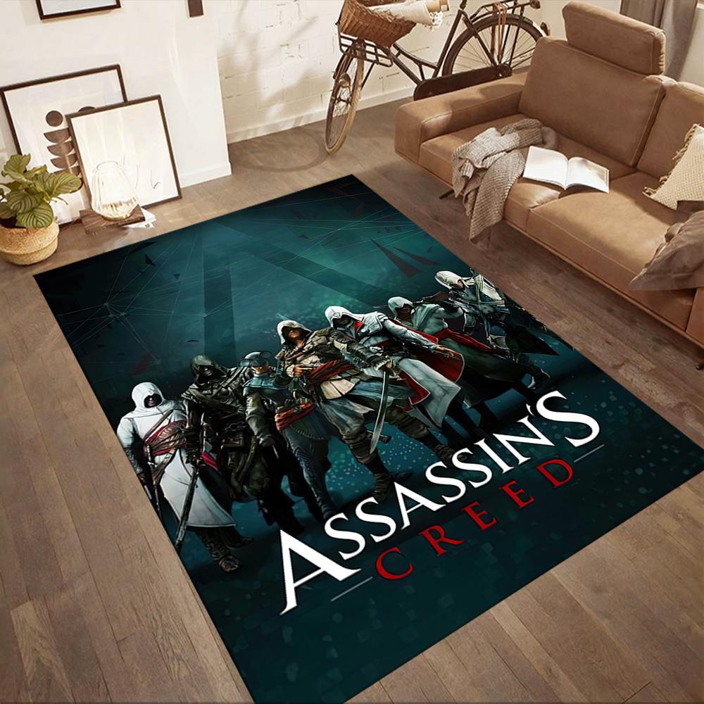 Čtvercové koberce Assassin's Creed Ezio Auditore jsou skvělou volbou pro obývací pokoje, ložnice, domácí dekorace a jako dárky.