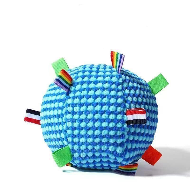 

Pet Chew Plush Toy Creative Squeaky Dog Toy Bite-Resistant Self Pleasure Dog Toys To Relieve Boredom Vocal Toy Ball Pet Supplies синий
