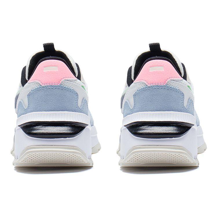 Li Ning Fangyuan Evo Retro Height Increasing Shock Absorbing Wear Resistant Non Slip Low Top Sports Casual Shoes Women Sneaker White Blue AGCR228-9