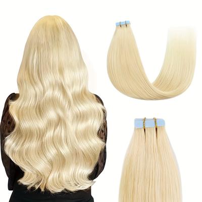 VSR POP PU Super Tape In Echthaarverlängerung Blond Klavierfarbe US Starkes Klebeband Haarverlängerungen Für Salon