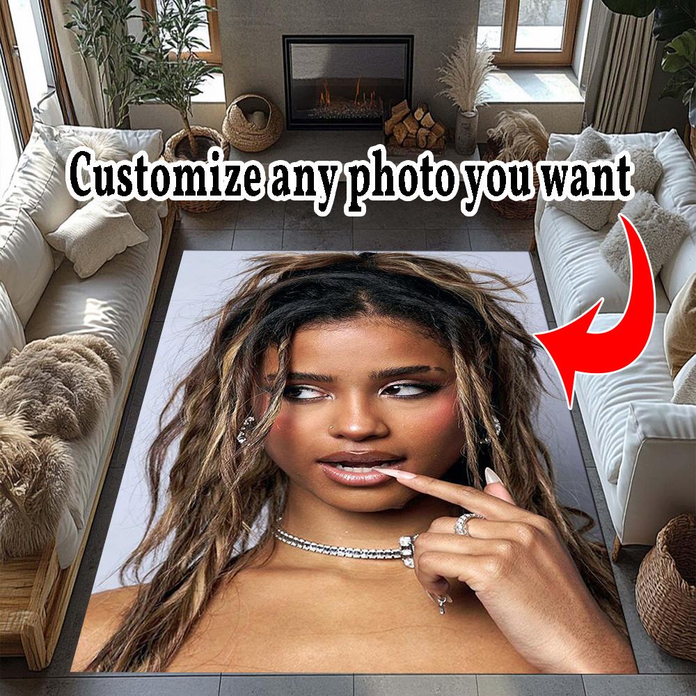 Customize Photo Customizable Photos Floor Rug Office Rug Perfect for Dining Room Decorate Room Hallway Living Rooms Anti-slip Rug Office Home Decor